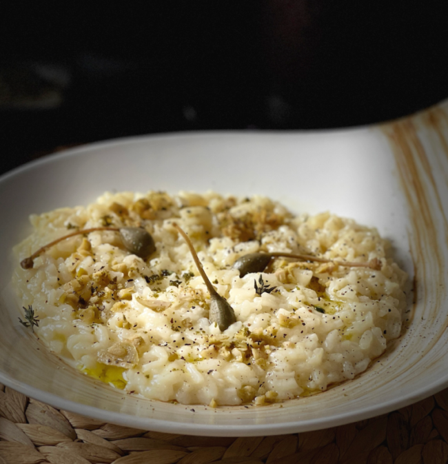 RISOTTO ALLONDA CAFFE CREMA E POLVERE DI CAPPERI 03